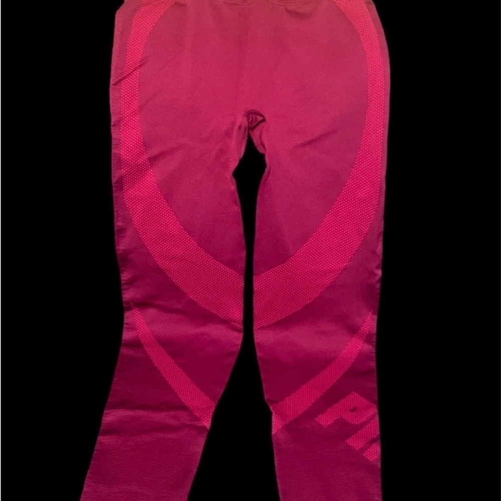 Women’s Victoria’s Secret Pink Active Red Seamless Workout Tight Sz.M New